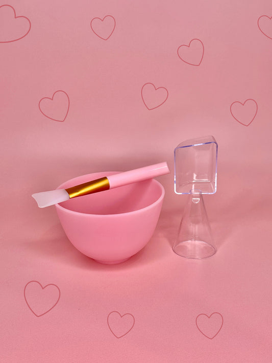 Face mask mixing bowl set